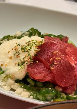 簡単、めばち鮪と季節野菜-レシピのメイン写真
