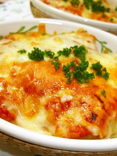 *ポテトとトマトソースのチーズ焼き*-レシピのメイン写真