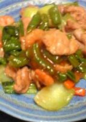 簡単!エビ&豚肉と残り野菜で作る中華-レシピのメイン写真
