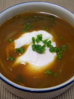 簡単!ポーチドエッグ入りカレースープ-レシピのメイン写真