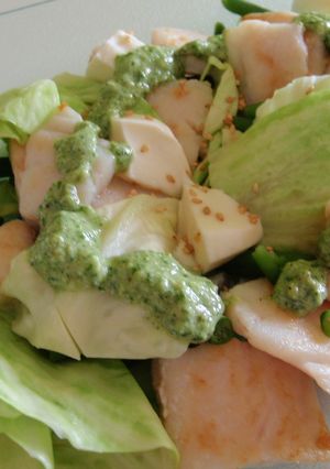 白身魚と温野菜サラダ★自家製バジルソース-レシピのメイン写真
