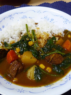 ほうれん草たっぷり!カラフルポパイカレー-レシピのメイン写真