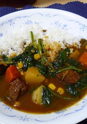 ほうれん草たっぷり！カラフルポパイカレー-レシピのメイン写真