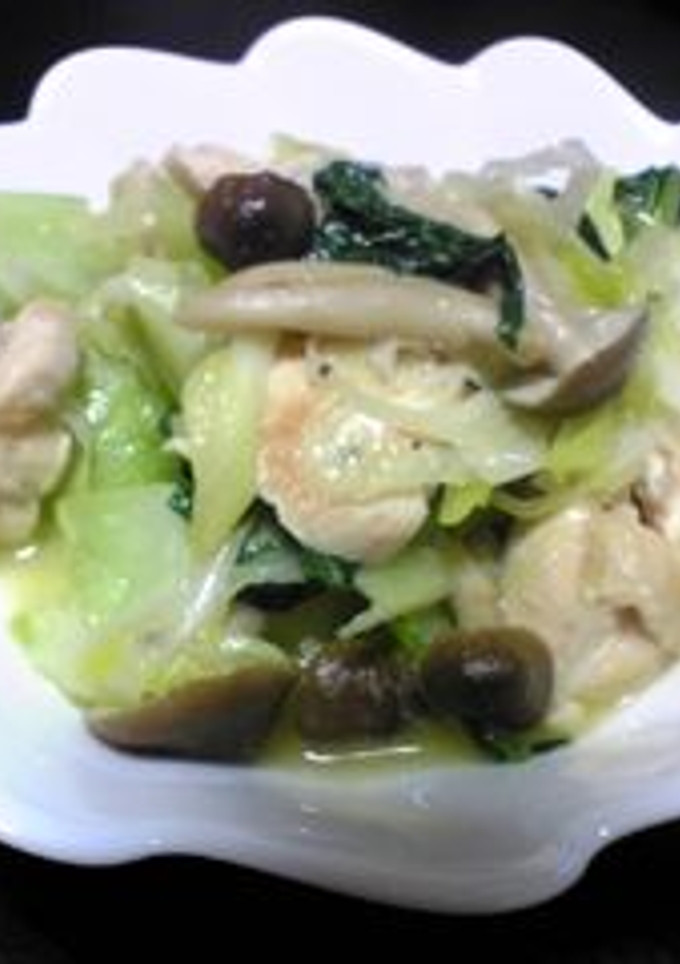 鶏むね肉と青梗菜のバター炒め-レシピのメイン写真