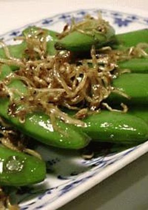 御飯がすすむスナップえんどうのじゃこ炒め-レシピのメイン写真