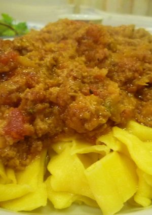 豚肉のラグーソースのパスタ-レシピのメイン写真