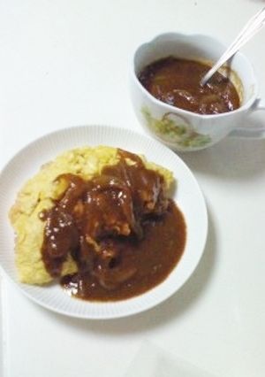 オムライスビーフシチューソースがけ-レシピのメイン写真
