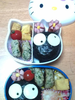 キャラ弁 手抜きに最適!まっくろくろすけ-レシピのメイン写真