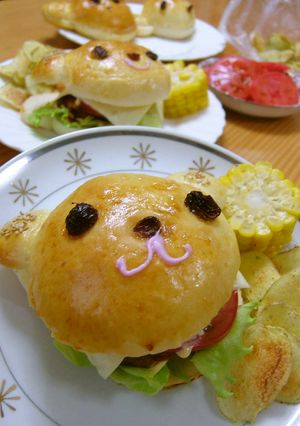 【こぐま＊ハンバーガー♪】-レシピのメイン写真