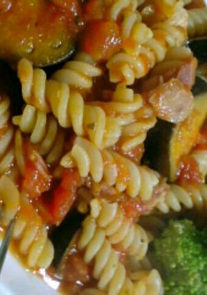 茄子とベーコンのトマトソースパスタ-レシピのメイン写真