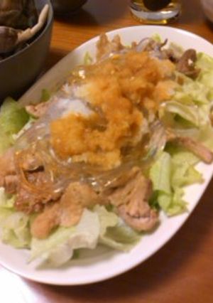ところてんプラス豚しゃぶサラダ-レシピのメイン写真