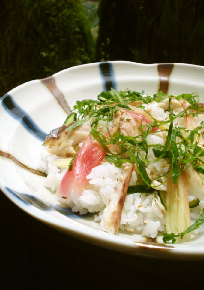 みょうが✿鯵の干物でちらし寿司-レシピのメイン写真