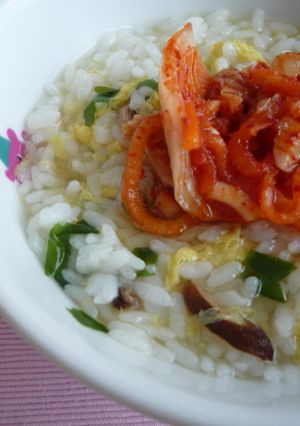 スープの素で【簡単】クッパ風スープ飯-レシピのメイン写真