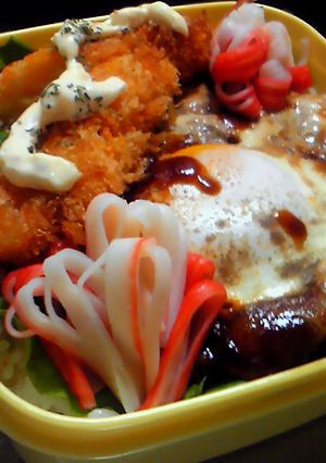 *彼のお弁当* 目玉バーベキュー丼★-レシピのメイン写真