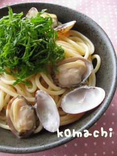 簡単&ヘルシー‼あさりの梅しそスパゲティ-レシピのメイン写真