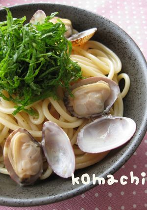 簡単&ヘルシー‼あさりの梅しそスパゲティ-レシピのメイン写真