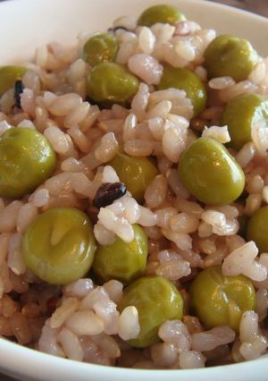 グリンピースご飯（玄米版）-レシピのメイン写真