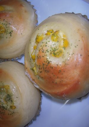 炊飯器で発酵パン（コーンマヨロール）-レシピのメイン写真