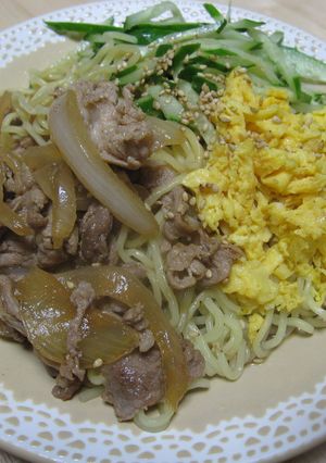 めちゃｳﾏ♡♡焼肉のせ冷やし中華-レシピのメイン写真