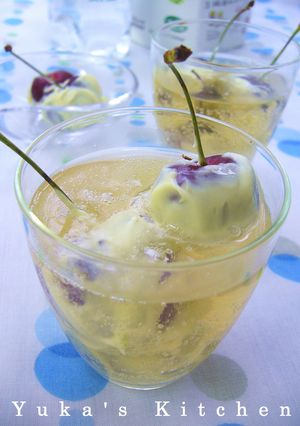 チェリーチョコレートの梅酒マチェドニア-レシピのメイン写真