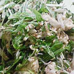 シャキトロ！水菜と豆腐の簡単サラダ-レシピのメイン写真