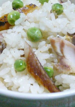 アジ干物グリンピースごはん♪-レシピのメイン写真