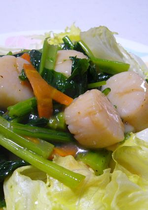 なかなかの味～ほたてと小松菜の中華あん～-レシピのメイン写真