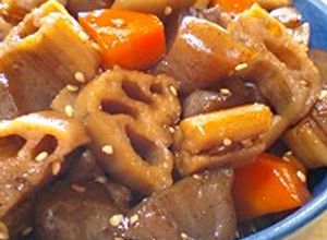 レンコン♪人参♪コンニャク♪の甘辛煮物♡-レシピのメイン写真