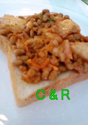 その名も!キムチ納豆パン!-レシピのメイン写真
