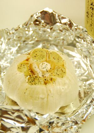 にんにく丸ごと オイルと青しそ塩焼き-レシピのメイン写真