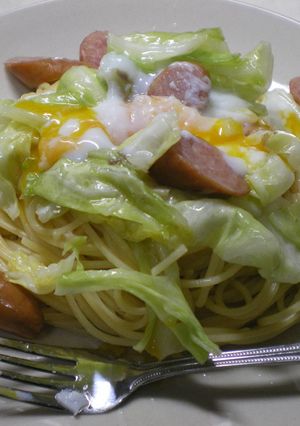 キャベツとウインナーのアンチョビパスタ-レシピのメイン写真