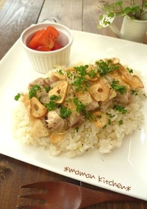 炊飯器で♡ガーリックチキンライス-レシピのメイン写真