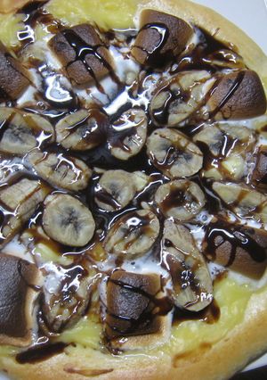 やみつき★チョコバナナのデザートピザ-レシピのメイン写真