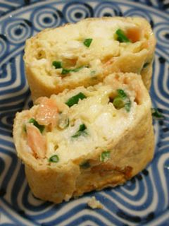 鮭フレークとねぎの卵焼き お弁当のおかず-レシピのメイン写真