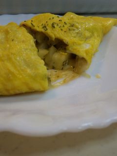 朝食に♪ジャガイモと玉ねぎのオムレツ❤-レシピのメイン写真