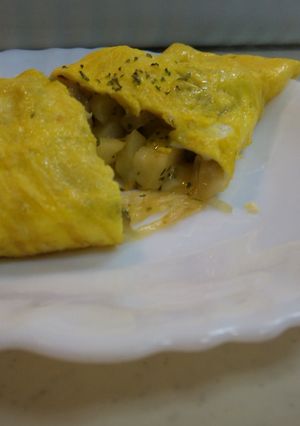 朝食に♪ジャガイモと玉ねぎのオムレツ❤-レシピのメイン写真