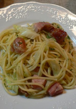 主人の傑作♪キャベツとベーコンのパスタ-レシピのメイン写真