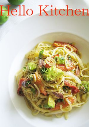アボ&トマ&アンチョビのさっぱりパスタ-レシピのメイン写真