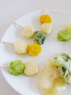 豆腐でもっちり4色団子~子どものおやつに-レシピのメイン写真