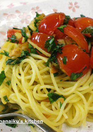 簡単イタリアン♪トマトとバジルのパスタ-レシピのメイン写真