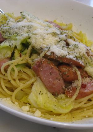 キャベツとソーセージのパスタ-レシピのメイン写真