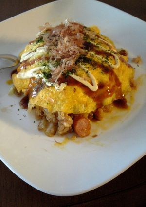 男が作る！お好み焼き風チャーハン-レシピのメイン写真