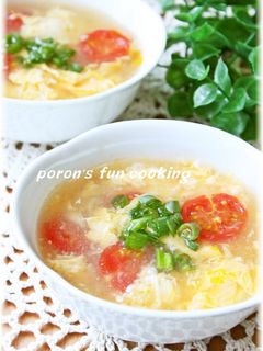 トマトと卵の酸辛湯(サンラータン)風-レシピのメイン写真