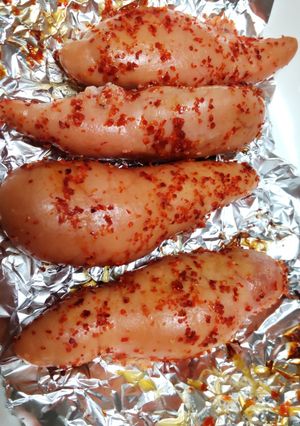 ピリ辛たらこ　まぶして焼くだけ-レシピのメイン写真