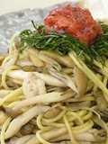 ★きのこのパスタ！梅肉ペースト添え★