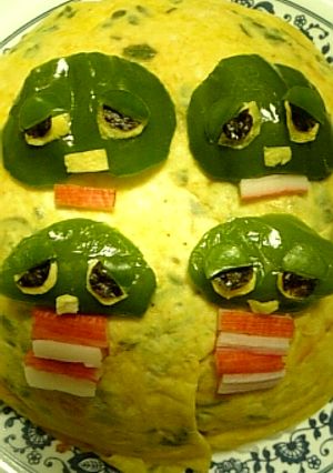 ☆ガチャピン☆キャラ弁にいかが??-レシピのメイン写真