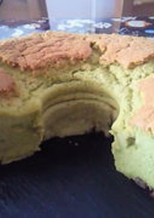 抹茶風味のシフォンケーキ♪-レシピのメイン写真