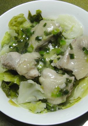 春キャベツと蒸し鶏のネギ塩ダレかけ-レシピのメイン写真