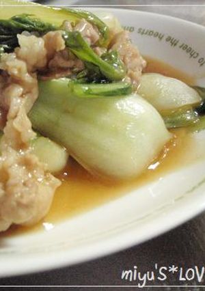 ✿青梗菜と豚肉炒めーコンソメ味✿-レシピのメイン写真