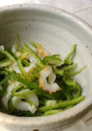 生で食べるピーマン：ゴマ風味-レシピのメイン写真